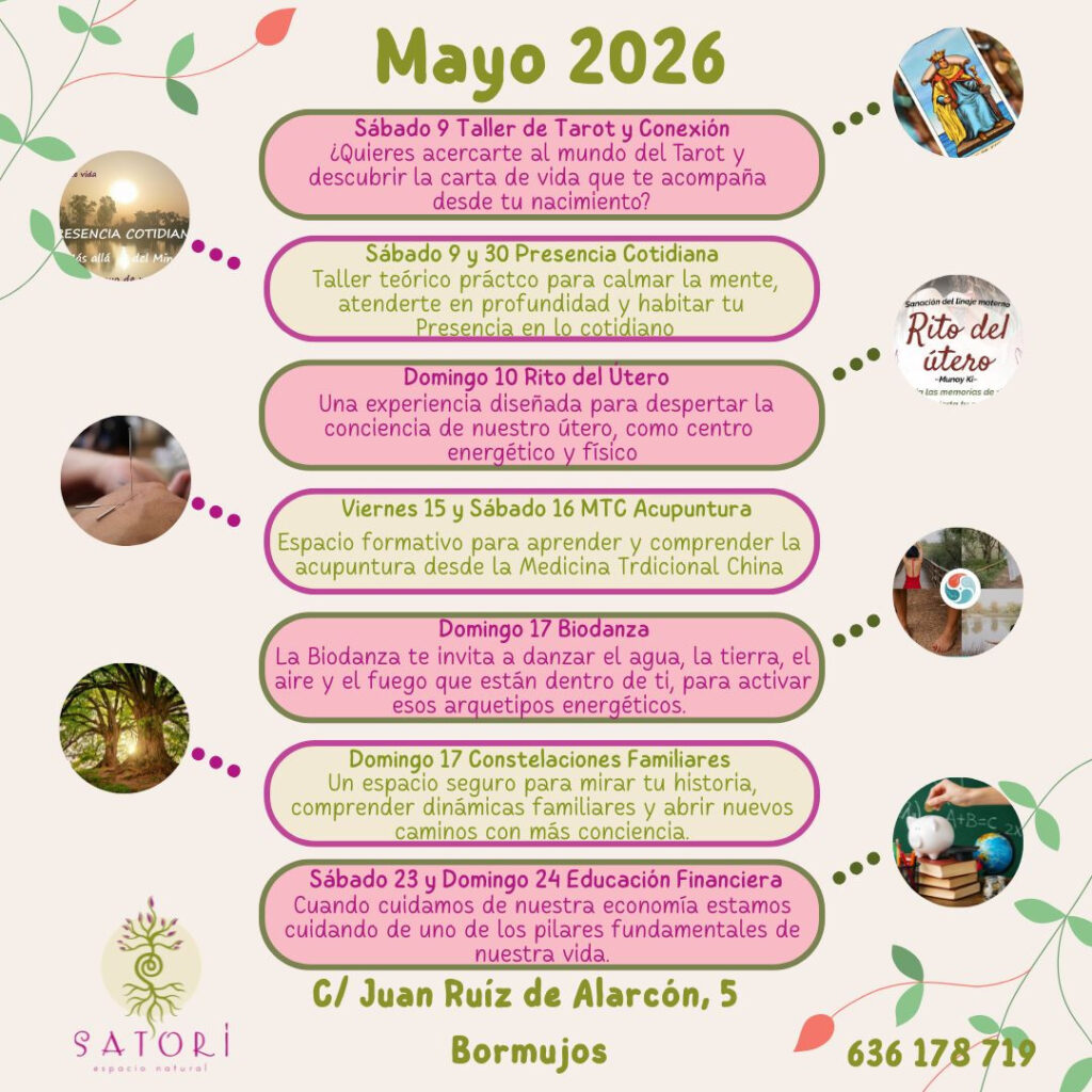 Calendario de actividades Mayo 2026
