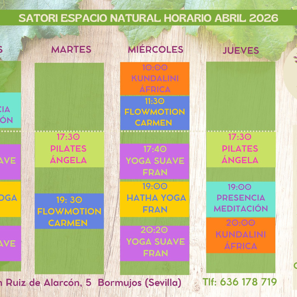 Horario clases Abril 2026